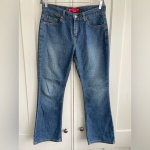 Levi's 515 Women's Blue Jeans Nouveau Bootcut Stretch Low Rise Size 8 Petite M